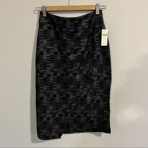 Maeve Anthropologie black grey knee length pencil skirt